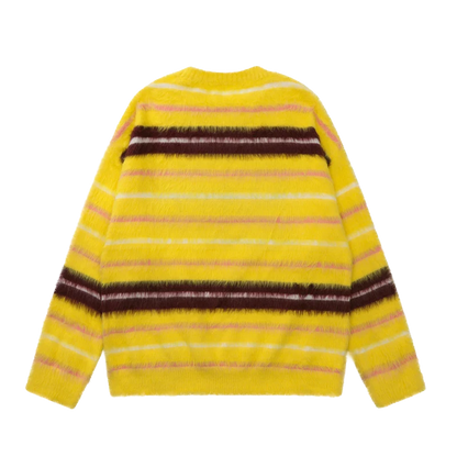 Type Geesas Striped Fuzzy Sweater