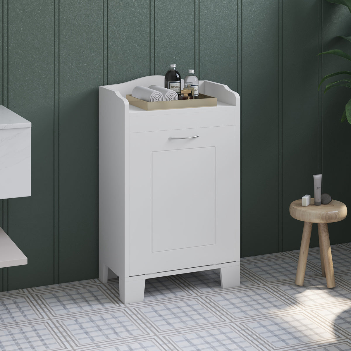 31in tilt-out laundry hamper cabinet