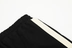 Contrast Stripe Hip-Hop Shorts – Colour-Block, Star Detail
