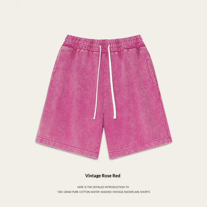 Retro Snowflake Capri Pants For Men And Women - Pink