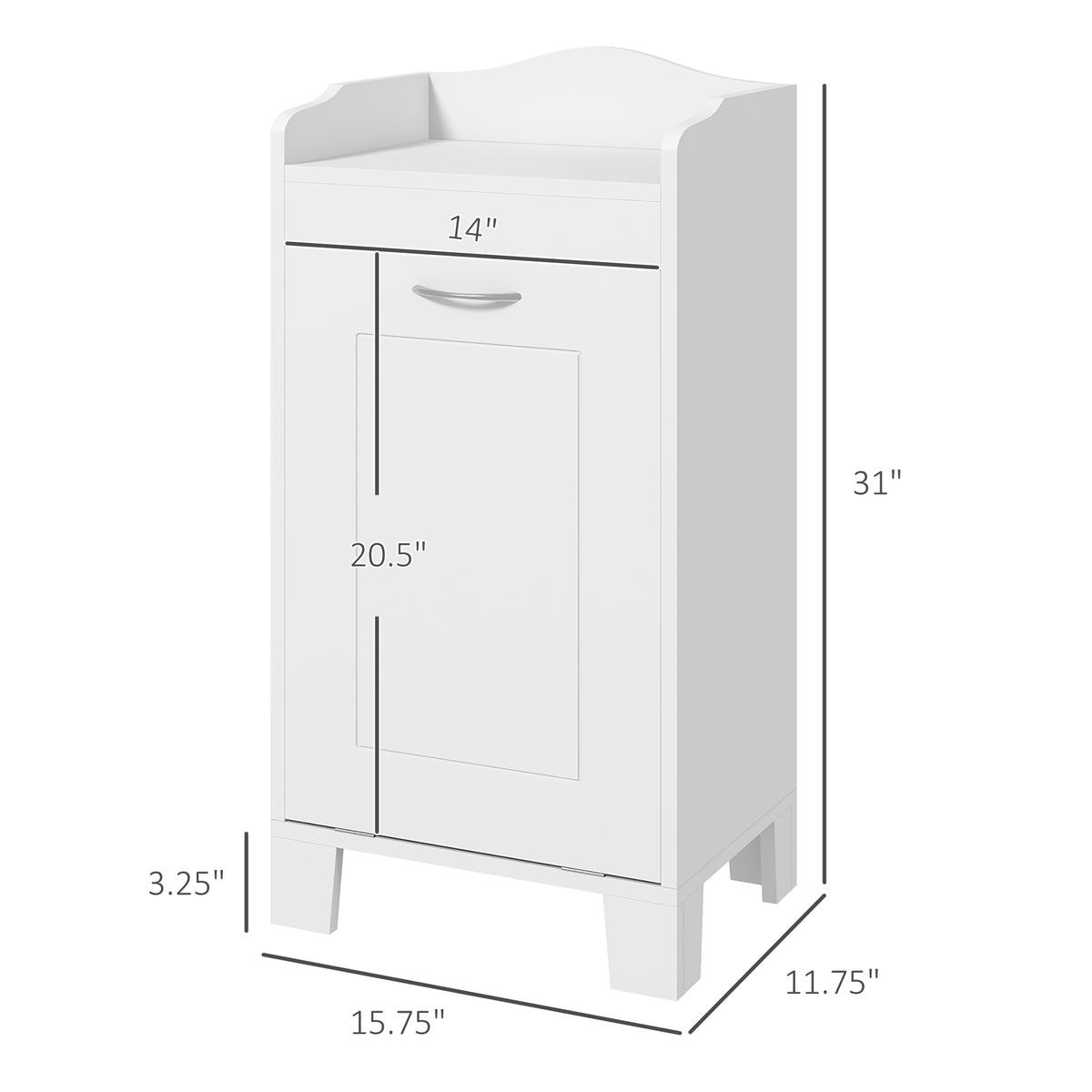 31in tilt-out laundry hamper cabinet