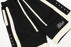Contrast Stripe Hip-Hop Shorts – Colour-Block, Star Detail