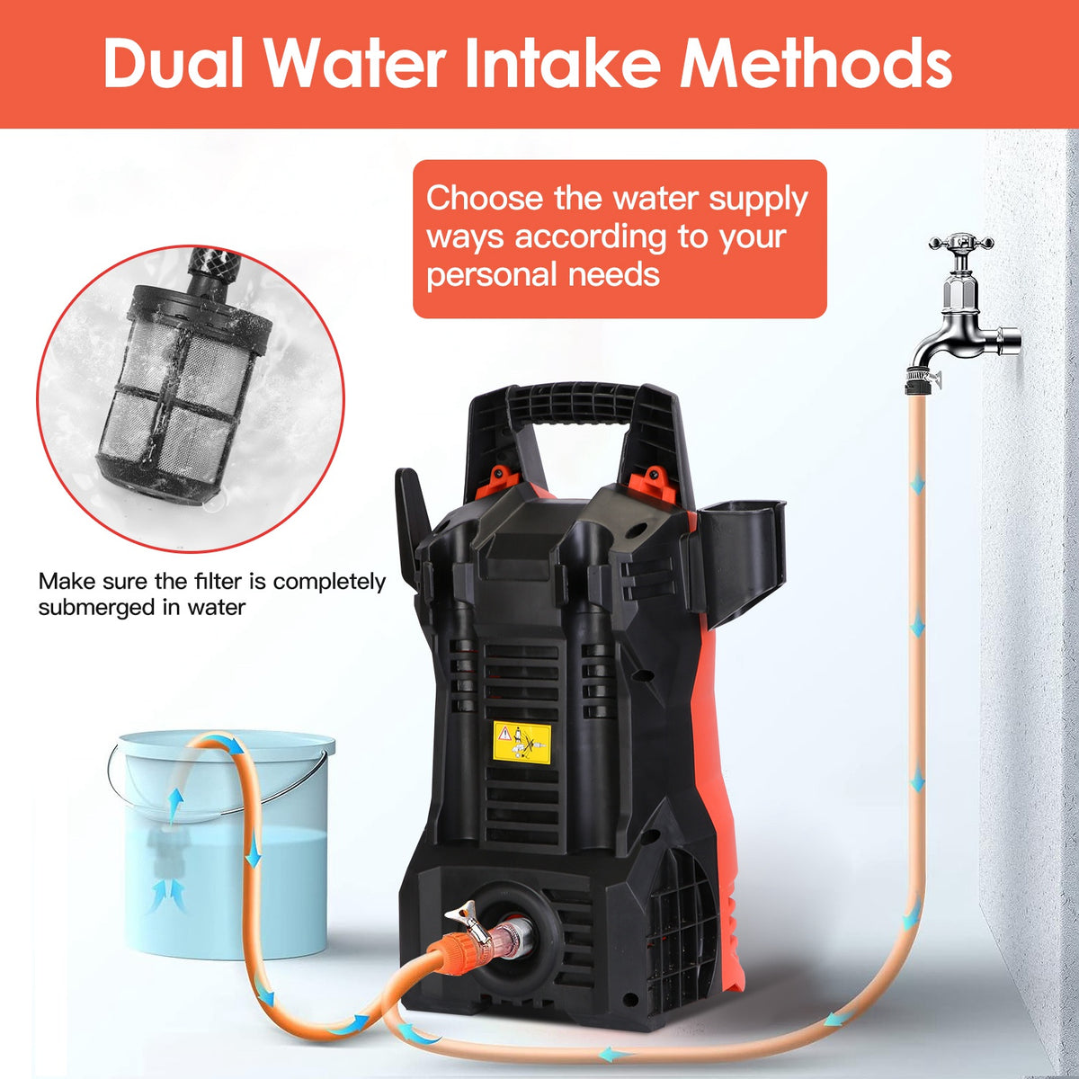 Electric pressure washer, 1740 PSI